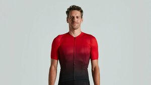 Specialized Men's SL Air Short Sleeve Jersey - Sagan Collection: Deconstructivism Red/Black Fade S
