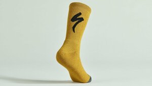 Specialized Merino Deep Winter Tall Logo Socks  Harvest Gold XL